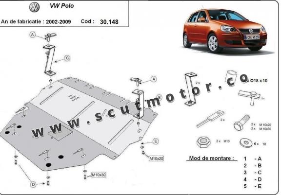 Scut motor VW Polo - diesel