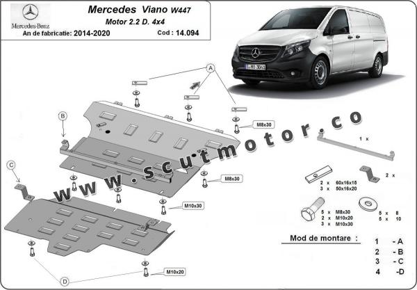 Scut motor Mercedes Viano W447 - 2.2 D, 4x4 3