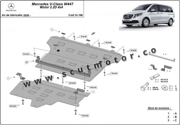 Scut motor Mercedes V-Class W447 - 2.2 D, 4x4 1