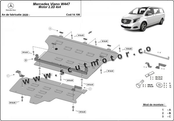 Scut motor Mercedes Viano W447 - 2.2 D, 4x4 1