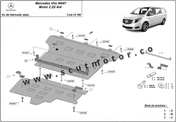 Scut motor Mercedes Vito W447 - 2.2 D, 4x4 1