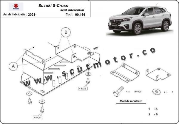 Scut diferențial din aluminiu Suzuki S-Cross 3