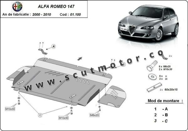 Scut motor și cutie de viteză Alfa Romeo 147 3