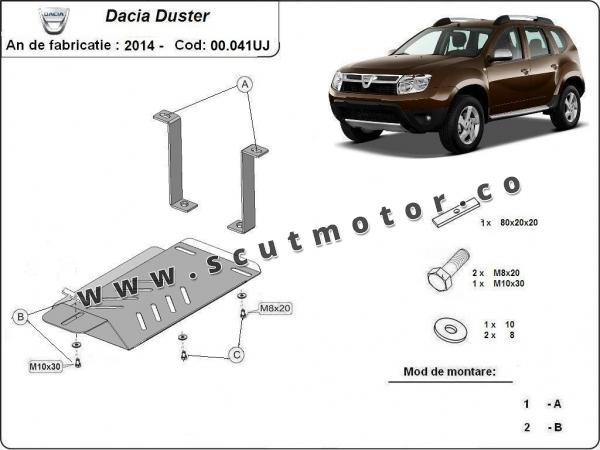 Scut diferențial din aluminiu Dacia Duster, motorizare 4x4 3