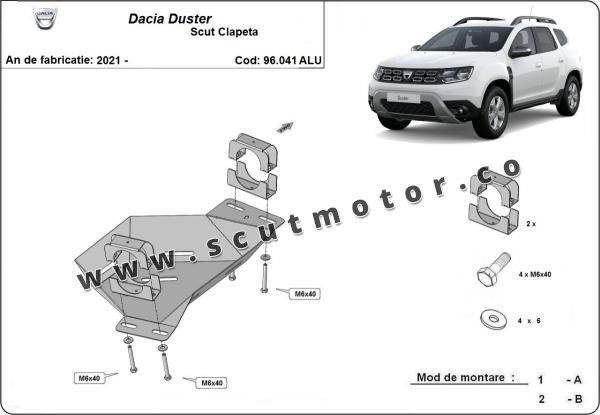 Scut clapeta Dacia Duster din Aluminiu 3