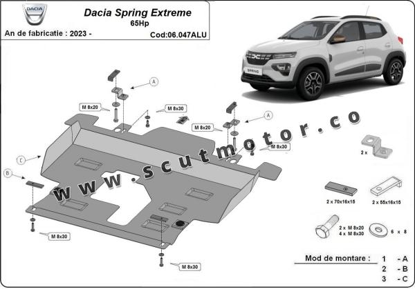 Scut motor Aluminium Dacia Spring Extreme 3