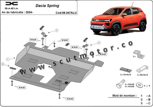 Scut motor Aluminium Dacia Spring 3