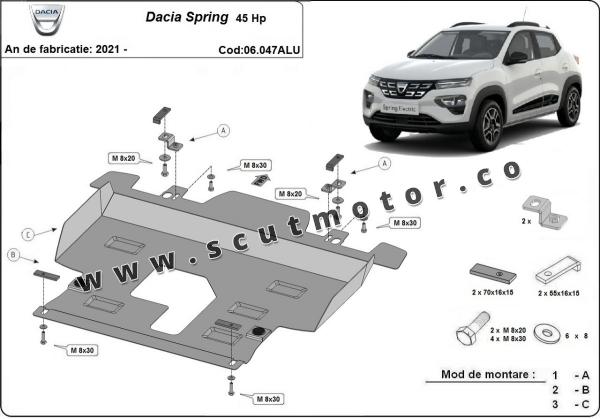 Scut motor Aluminium Dacia Spring 3